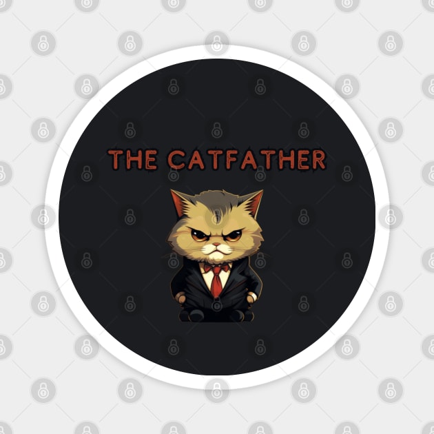 THE CATFATHER, minimalistic Magnet by Pattyld